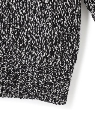 JOSEPH HOMME メリノコントラスト　ローゲージニット　 ブラック系5