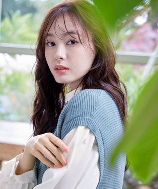 Tiaclasse L 【新色追加・2way・洗える】シャツドッキングニットベスト ブルー