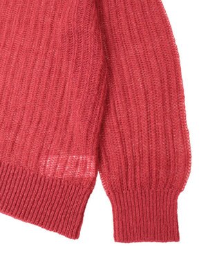 AMERICAN HOLIC モヘアタッチルーズ編みプルオーバー Red