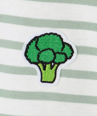 ANY KIDS 【ke ke ke】GOOD MORNING ボーダーチュニック ワンピース ミントグリーン×ホワイトボーダー