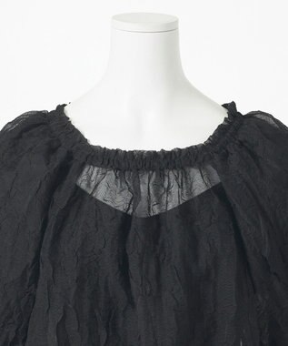 23区 S 【GOLD LABEL】シアーリンクル ブラウス ブラック系