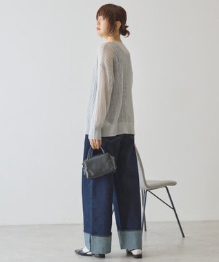 AMERICAN HOLIC モヘアタッチルーズ編みプルオーバー Gray