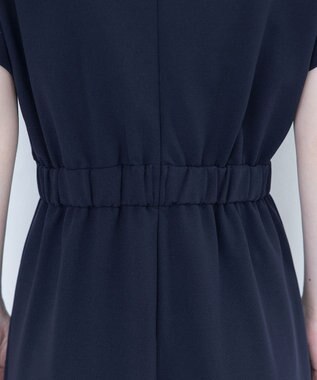 Tiaclasse 【洗える】ハイストレッチジョーゼットワンピース ネイビー