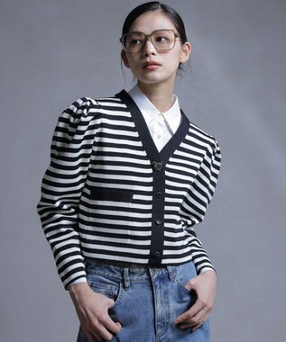 組曲 S 【組曲×setsuko sagittaire】kinakoスポンディッシュ ニットジャケット ブラック系1