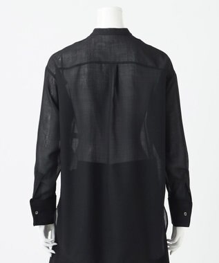 23区 L 【エステータ】ロイヤルウールボイル シャツ ブラック系