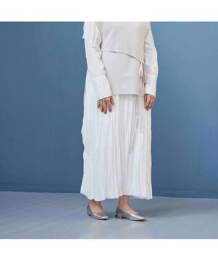 MODE ET JACOMO <MODE ET JACOMO>ローヒールスクエアトゥパンプス シルバー