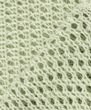 BEIGE， CACTUS / メッシュカーディガン Sage x White