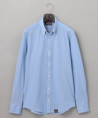 GOTAIRIKU 【吸水速乾】クールマックス鹿の子 ビズシャツ_ボタンダウン サックスブルー系