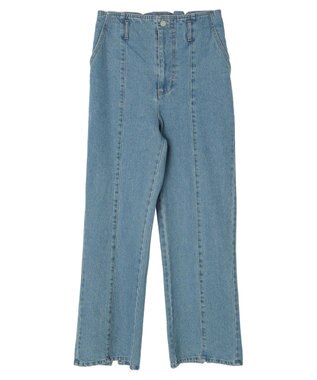 Green Parks ・ＥＬＥＮＣＡＲＥ　ＤＵＥ　バックスリットデニムパンツ Light Indigo