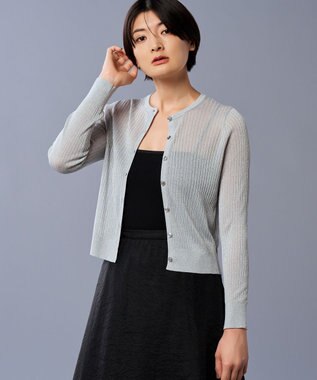 uncrave 【手洗い可】ラメ シアー ニット カーディガン（uncrave STANDARD）