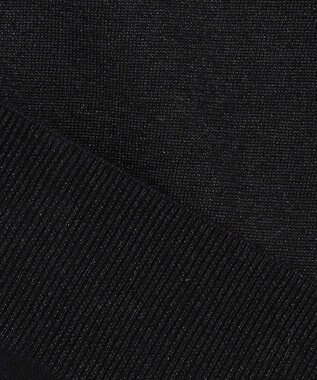 組曲 【WEB限定・2SET】5分袖ラメ入りアンサンブルニット ブラック系