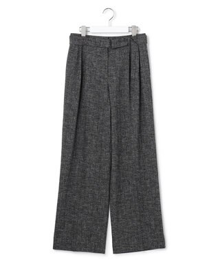 ICB L 【先行予約】ミックスブッチャー ワイドパンツ ブラック×オフホワイト