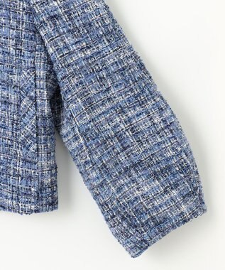 組曲 【KUMIKYOKU NAVY】マカロンツイード ジャケット ネイビー系