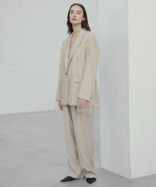 BEIGE， 【GISELe 6月号掲載】OREGANO / サマーウールタックワイドパンツ Taupe