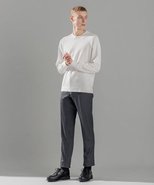 JOSEPH HOMME 【イージーケア】 ヴィスコースリンクス　クルーネックニット ホワイト系