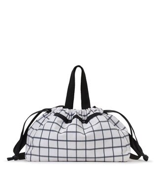 LeSportsac E/W CITY DRAWSTRING BAG??? /アップタウンモノチェック/ブラック アップタウンモノチェック/ブラック