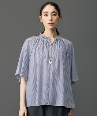 自由区 【ご好評素材・新型追加・新色登場】リヨセルポプリンフリル ブラウス