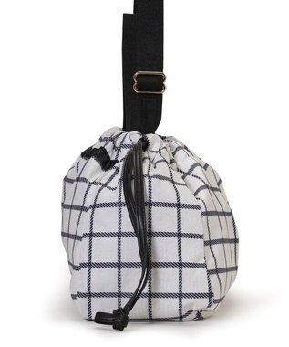 LeSportsac E/W CITY DRAWSTRING BAG??? /アップタウンモノチェック/ブラック アップタウンモノチェック/ブラック
