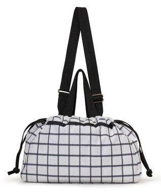 LeSportsac E/W CITY DRAWSTRING BAG??? /アップタウンモノチェック/ブラック アップタウンモノチェック/ブラック
