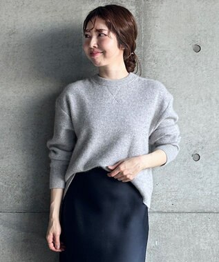 UNFILO 【WEB＆一部店舗限定】へアリースウェット クルーネックニット グレー