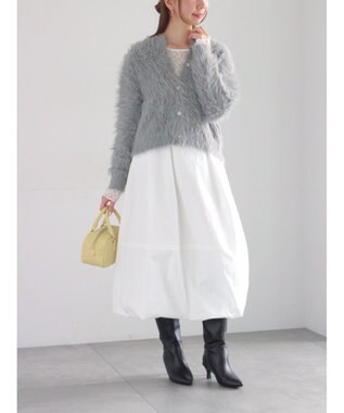 Te chichi ピーチタフタバルーンスカート ホワイト