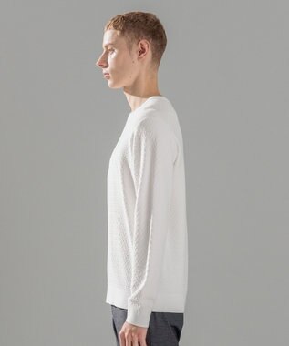 JOSEPH HOMME 【イージーケア】 ヴィスコースリンクス　クルーネックニット ホワイト系