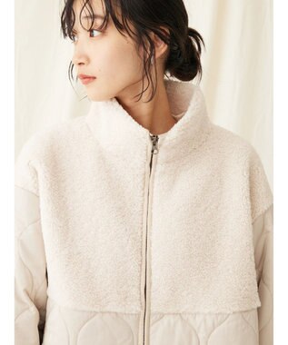 CRAFT STANDARD BOUTIQUE ボア＆キルティングスタンドコート Ivory