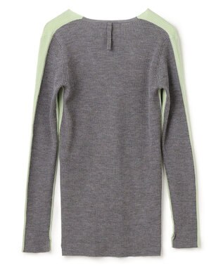 BEIGE， LA MONNAIE / Vネックニット Sage×M.Gray