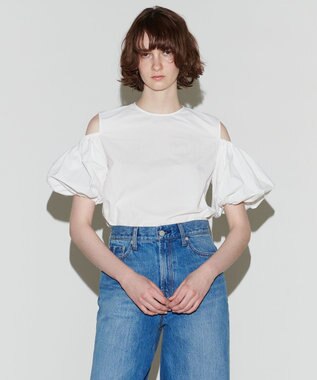 NAVE 【Nave　撥水機能・UVカット・透湿・接触冷感】ナイロンワッシャー ブラウス ホワイト系