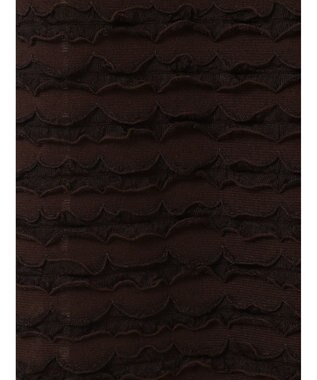 Green Parks カップ付きフリル生地キャミワンピース Brown