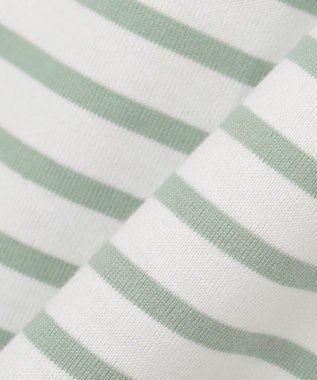 ANY KIDS 【ke ke ke】GOOD MORNING ボーダーチュニック ワンピース ミントグリーン×ホワイトボーダー