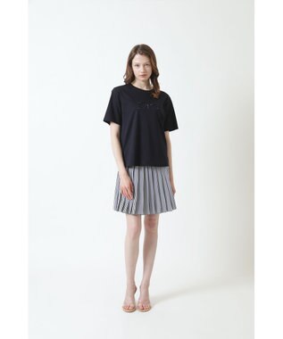 DAKS ロゴ スパンコール Tシャツ ラベンダー