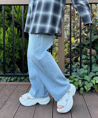 WEGO 【SMLXLサイズ展開】クリアライトソールレースアップサンダル ホワイト