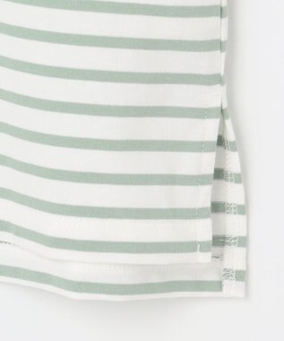 ANY KIDS 【ke ke ke】GOOD MORNING ボーダーチュニック ワンピース ミントグリーン×ホワイトボーダー