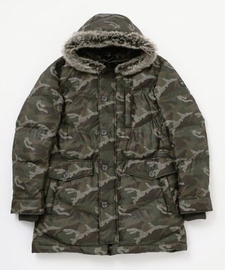 JOSEPH ABBOUD MOUNTAIN 【ECOファー/撥水/9ポケット】カモフラージュ ダウン コート カーキ系6