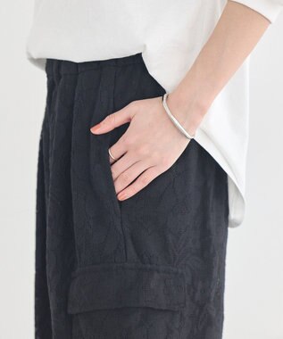 earth music&ecology 総レースカーゴパンツ Black