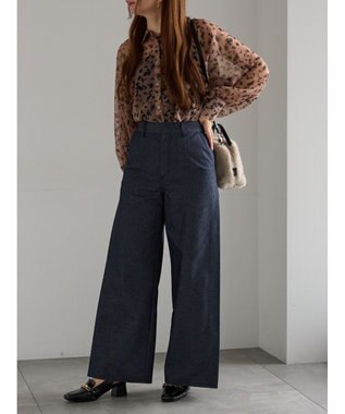 Te chichi サイドタックデザインパンツ《2025Autumn catalog vol.2 item》 ブルー