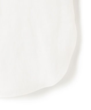 ICB 【日本製】 コットンリネンタンブラー ブラウス オフホワイト×ブラック系