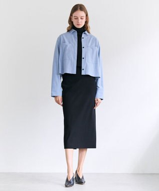 BEIGE， LAURA / ドライタッチ ストレッチショートスリーブニット Black