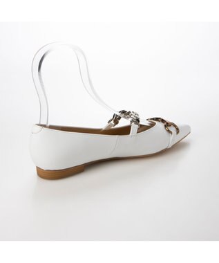 MODE ET JACOMO <MODE ET JACOMO>ポインテッドトゥメリージェーンパンプス ホワイト