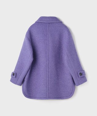 GRACE CONTINENTAL リングウールショートコート パープル