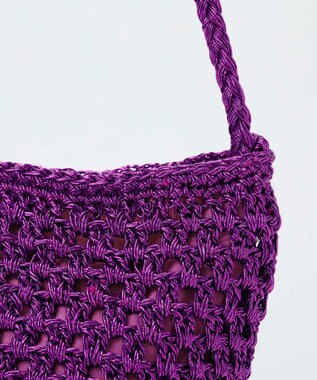 TOPKAPI 【TREASURE TOPKAPI】メタリック ラウンド ミニ ショルダーバッグ パープル