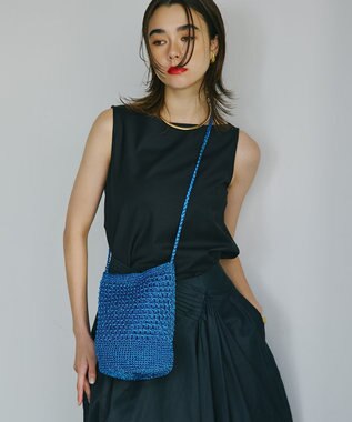 TOPKAPI 【TREASURE TOPKAPI】メタリック ラウンド ミニ ショルダーバッグ ブルー