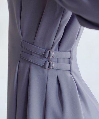 Tiaclasse L サイドベルトデザインワンピース ブルー