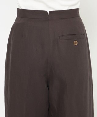 uncrave テンセルライトリネン ワイドパンツ ブラウングレー