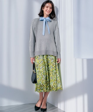 組曲 パフィシャーティング ブラウス サックスブルー系