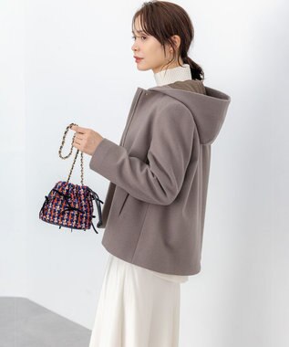 組曲 L ウールモッサ ショートコート ブラウン系