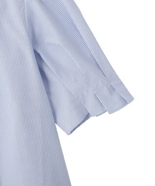 Green Parks タックショートスリーブブラウス Stripe
