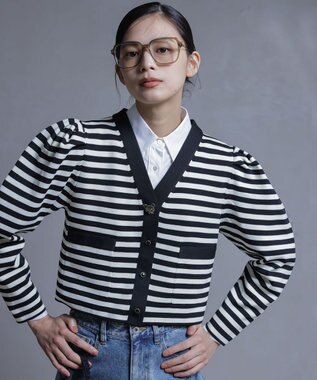 組曲 S 【組曲×setsuko sagittaire】kinakoスポンディッシュ ニットジャケット ブラック系1