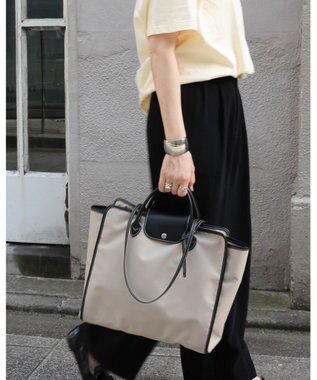 MORROW by thank 新色追加！【A4サイズ収納可/軽量】NYC BAG 2way バッグ ベージュXブラック